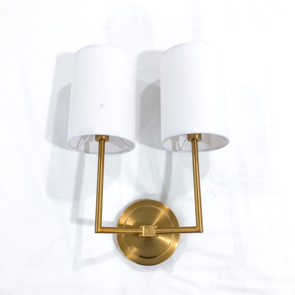 JVI Designs Elliot 2 Light Satin Brass Wall Sconce - Picture 2 of 5